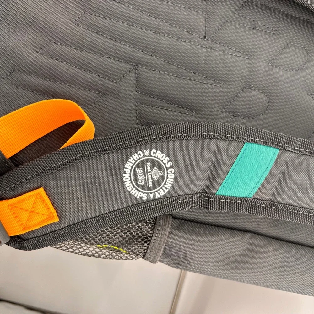 New Balance FLCC Roll Top Backpack Grey Neon Pink Green Orange Laptop Bag